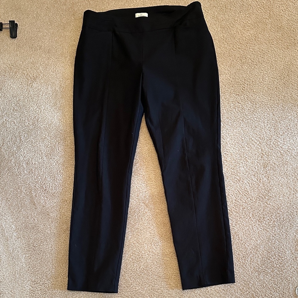 Chico's Elegant Black Straight Leg Trousers